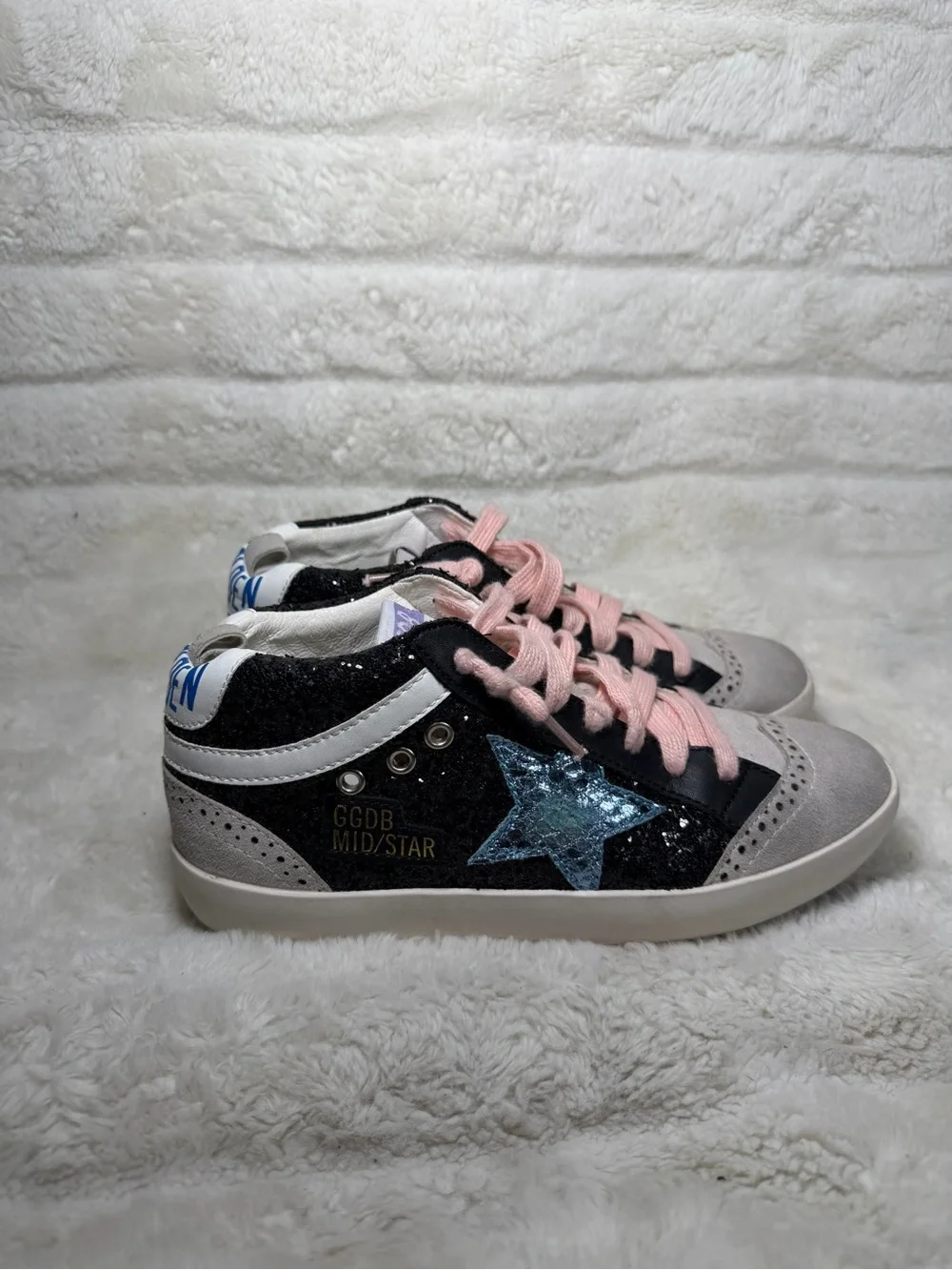 Golden Goose Mid Star 'Black Glitter Iridescent' sneakers Size 36 US 5